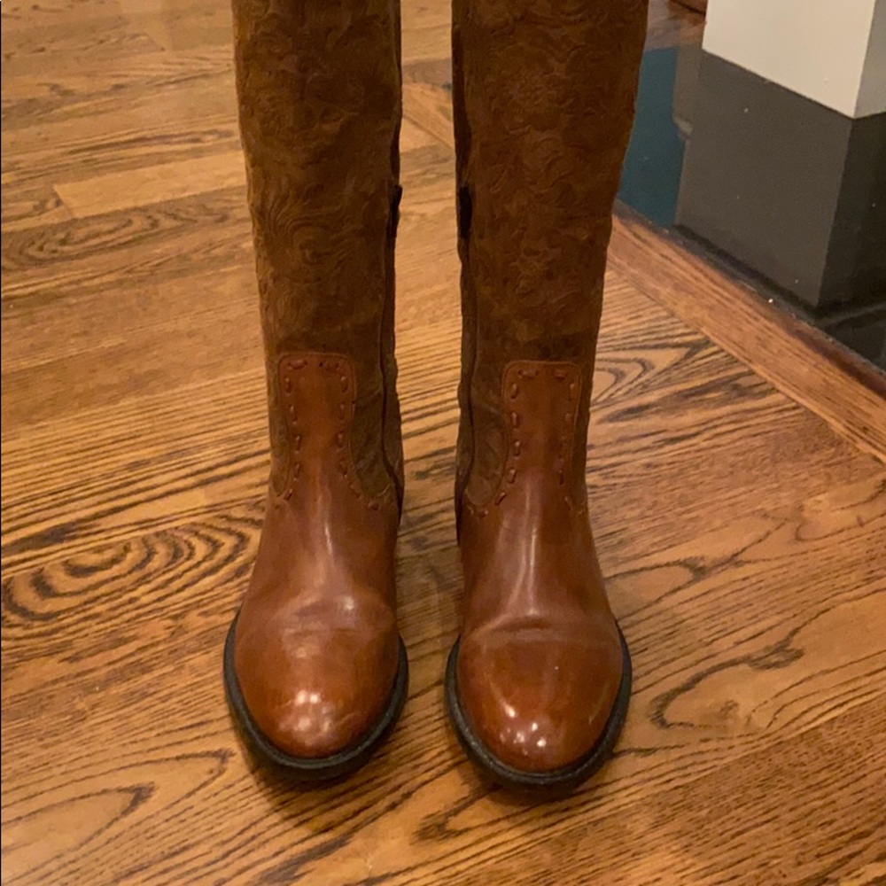 Johnson & Murphy Suede/Leather Riding Boots